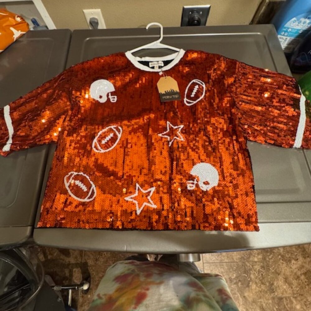 Texas Longhorns Women's Shirt NWT size Medium  football bling shirt